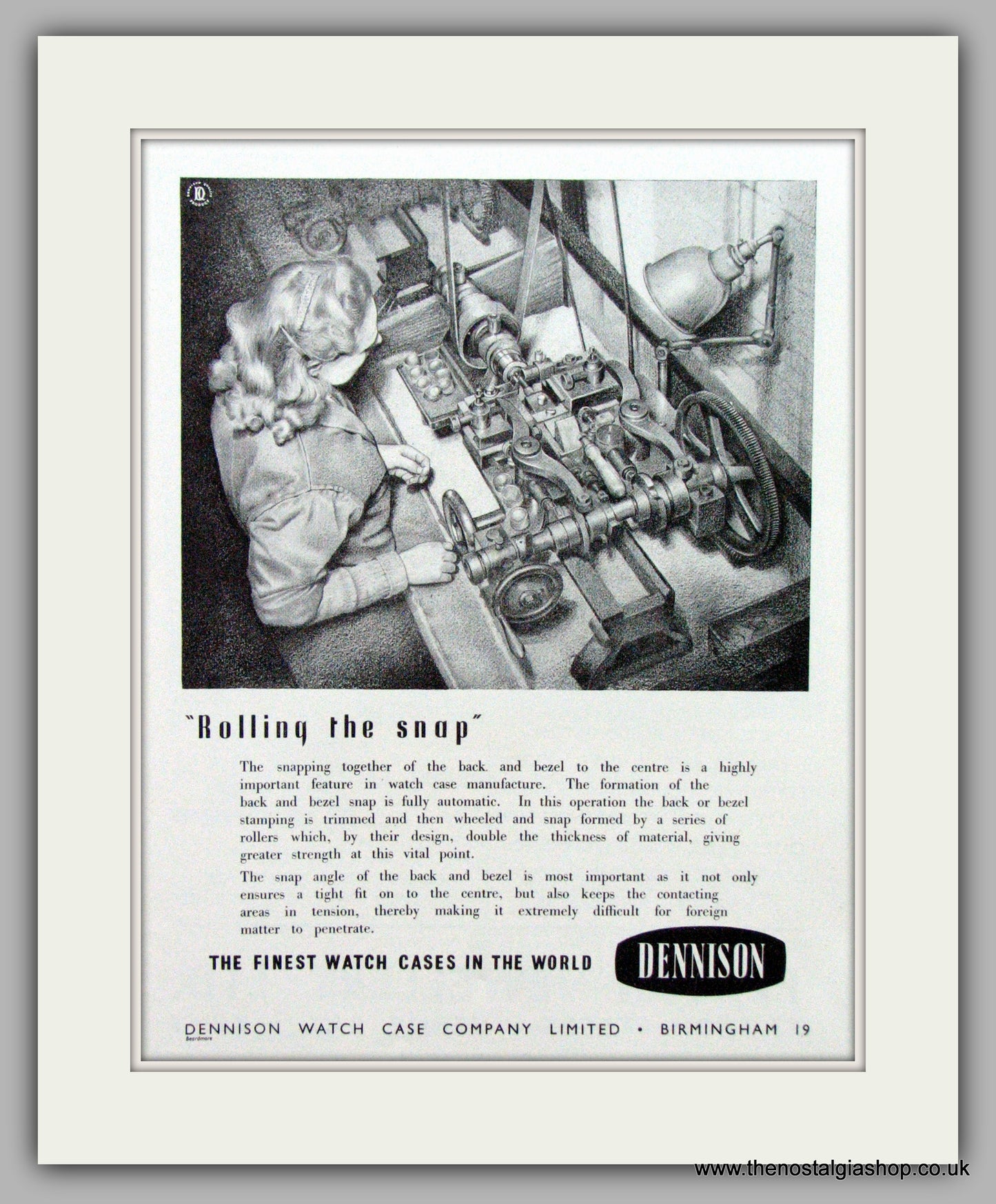 Dennison Watch Case Co. Set of 4 Original Adverts 1951/52 (ref AD7129)