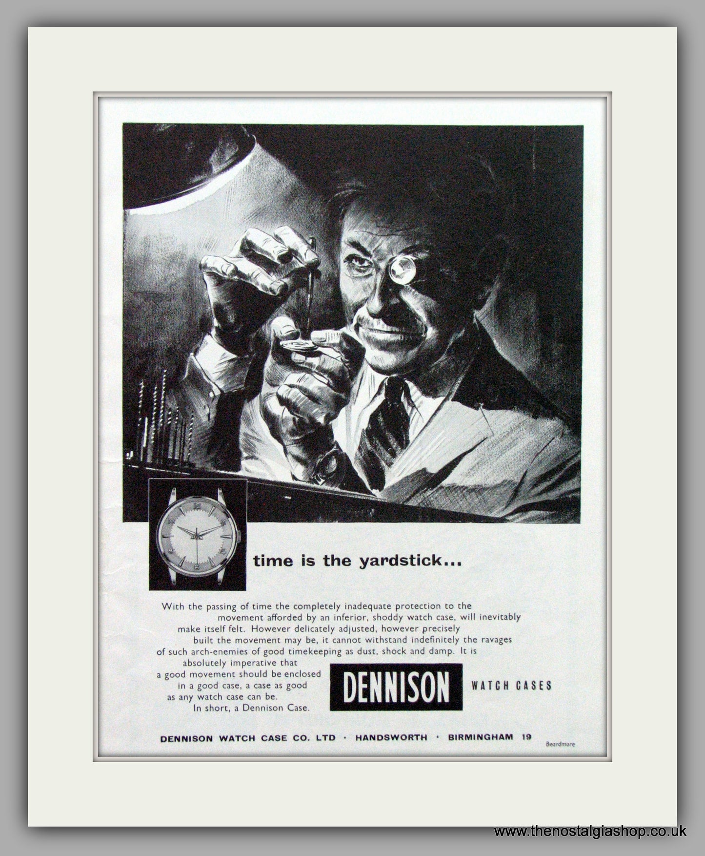 Dennison Watch Case Co. Original Advert 1958 (ref AD7127)