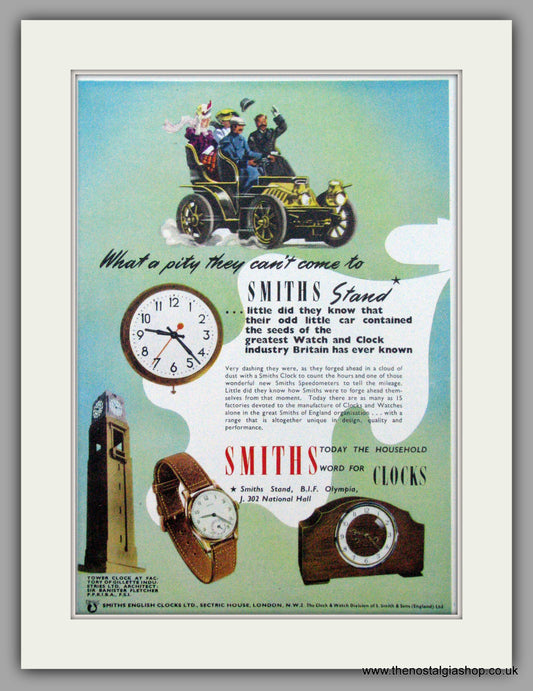 Smiths Clocks And Watches. Original Advert 1950 (ref AD7131)