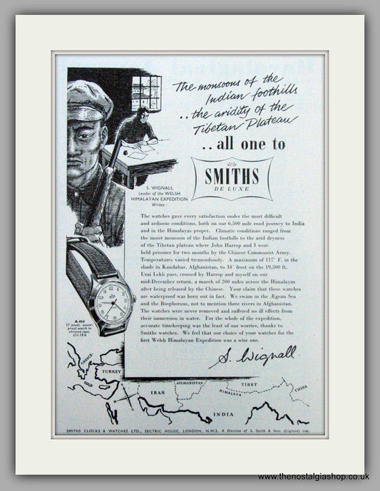 Smiths Watches.  Original Advert 1956 (ref AD7144)