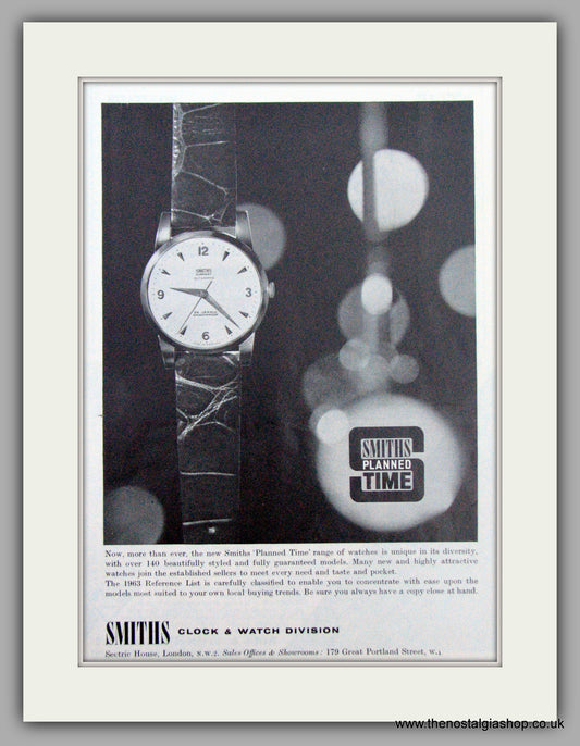 Smiths Watches. Original Advert 1963 (ref AD7149)