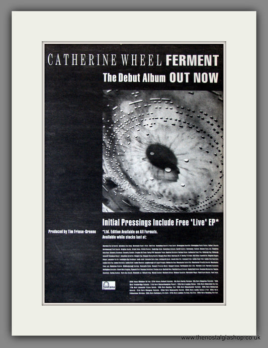 Catherine Wheel. Ferment. Original Advert 1992 (ref AD11857)