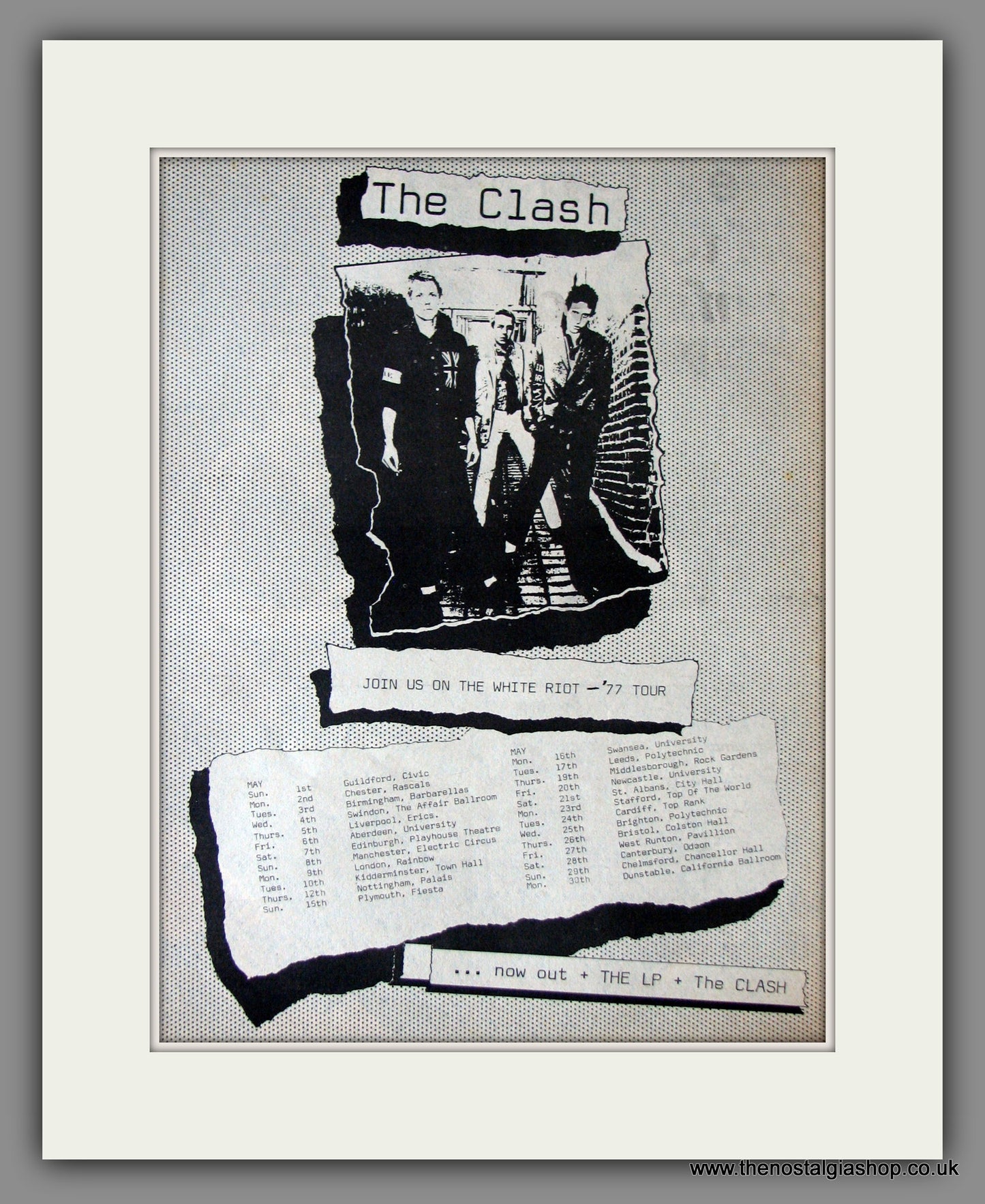 Clash (The) UK Tour. Original Advert 1977 (ref AD11868)