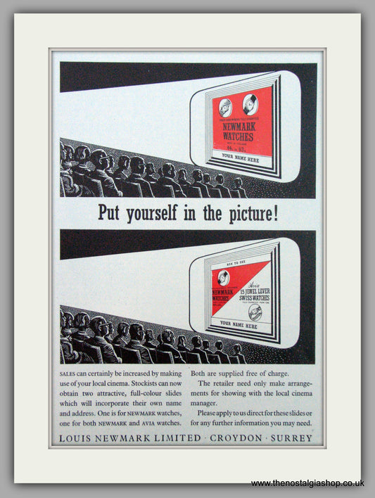 Newmark Watches. Original Advert 1951 (ref AD7188)