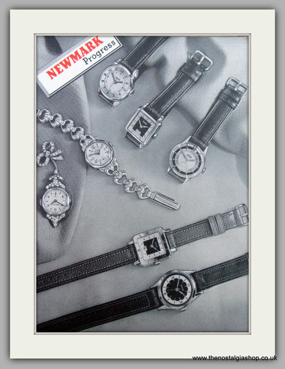 Newmark Watches Set Of 2 Original Adverts 1955 (ref AD7217)