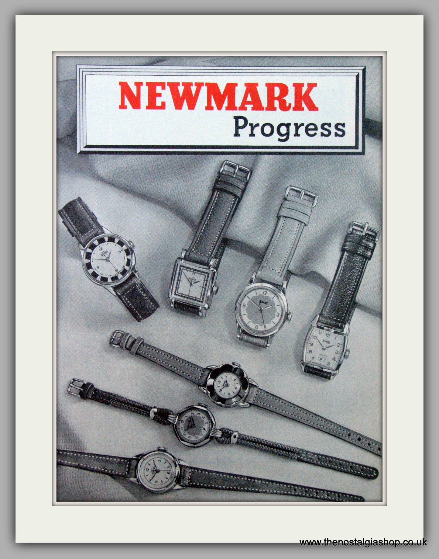 Newmark Watches Set Of 2 Original Adverts 1955 (ref AD7217)