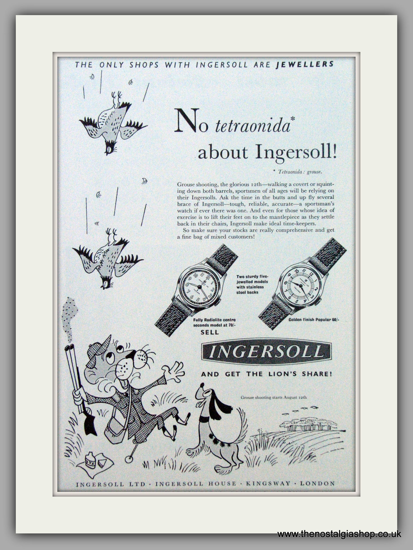 Ingersoll Watches. Original Advert 1955.  (ref AD7226)