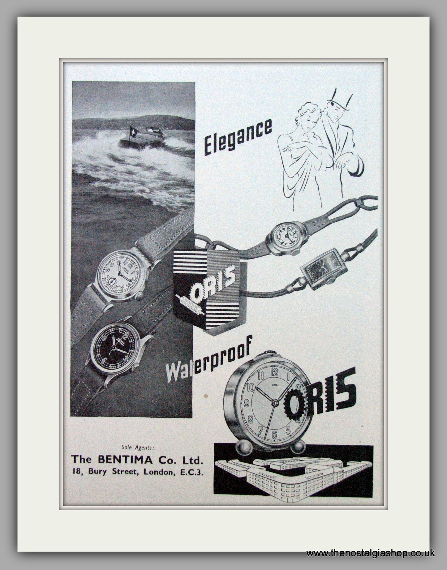 Oris Swiss Watches. Original Advert 1946.  (ref AD7354)