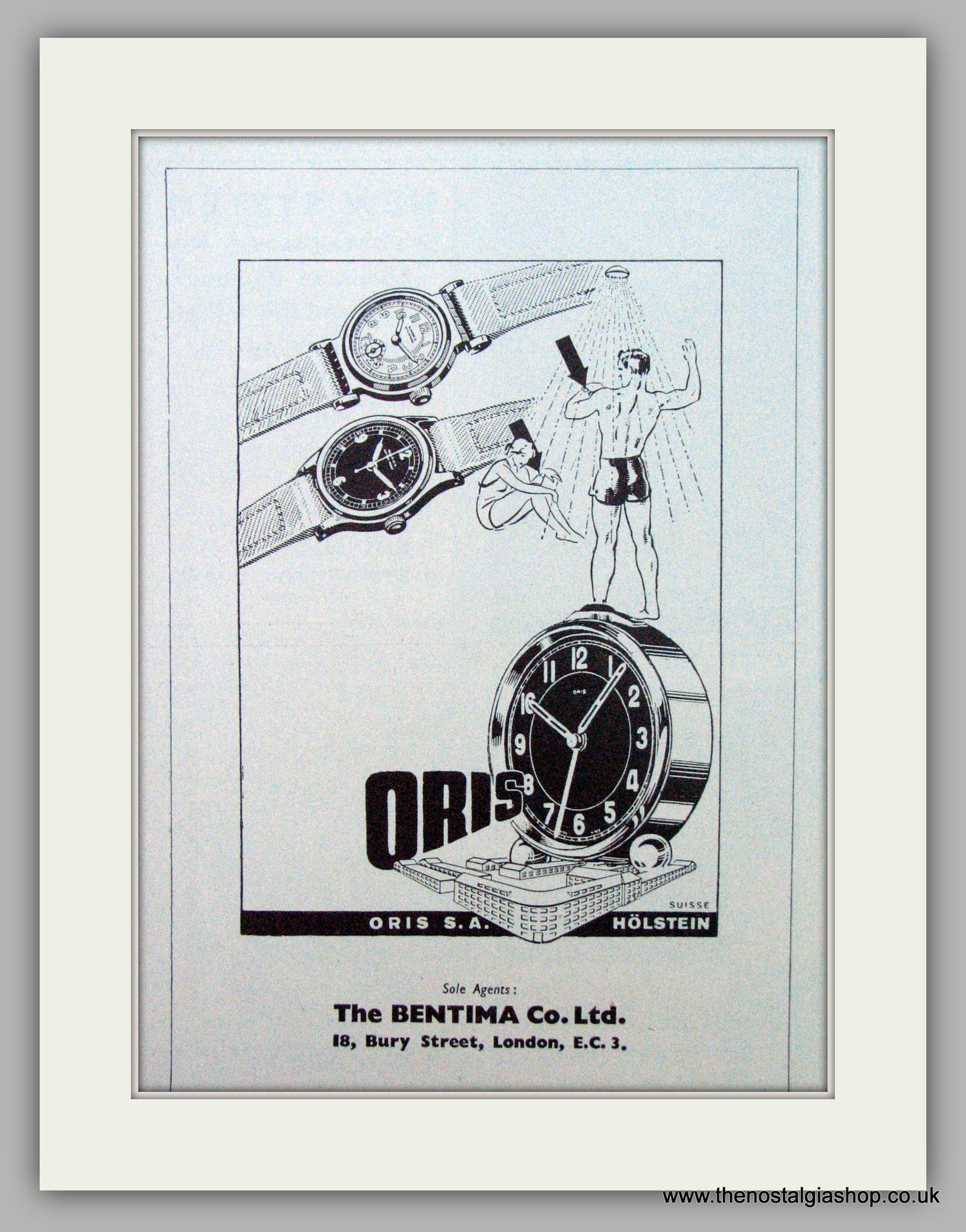 Oris Swiss Watches. Original Advert 1946.  (ref AD7355)