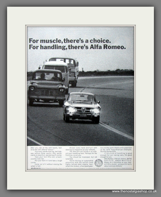Alfa Romeo 1750 GT Veloce. Original American Advert 1971 (ref AD54575)