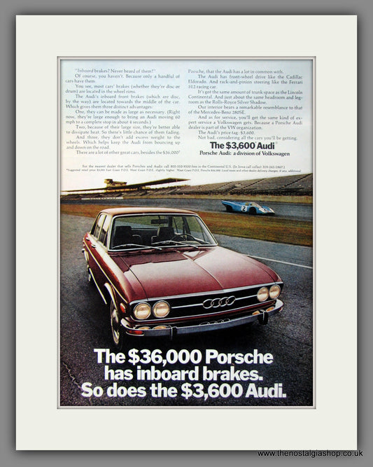 Audi. Original American Advert 1971 (ref AD54582)