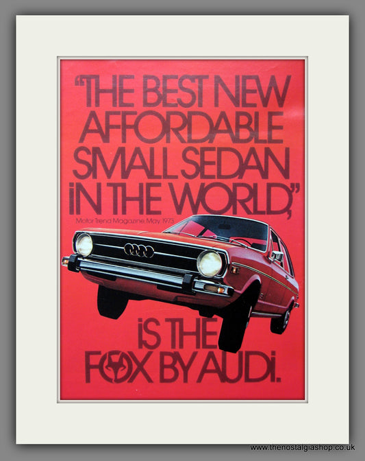 Audi Fox. Original American Advert 1973 (ref AD54583)