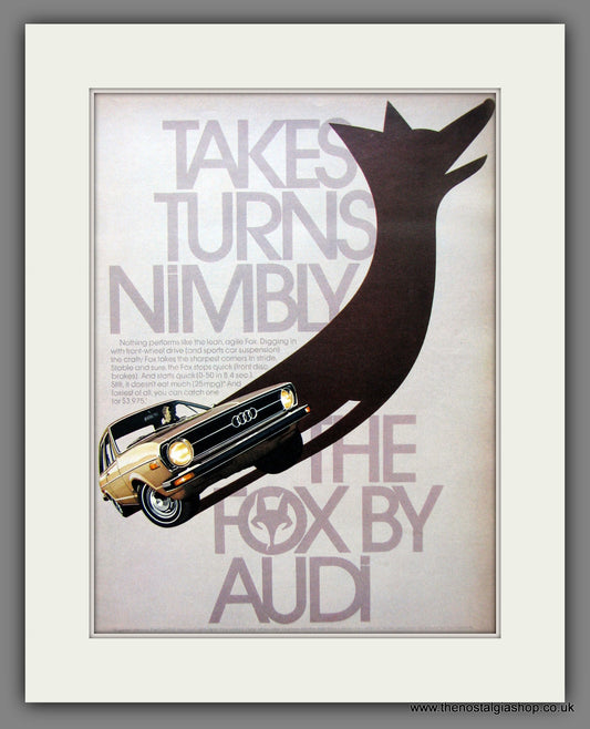 Audi Fox. Original American Advert 1974 (ref AD54585)