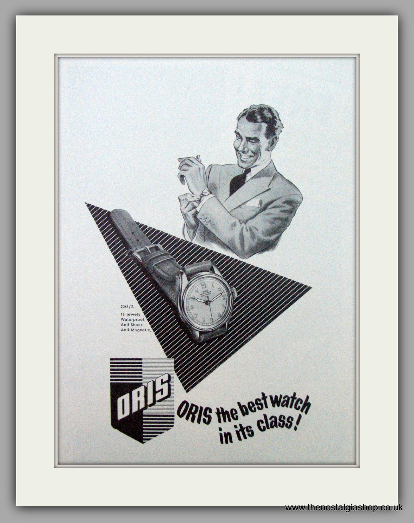 Oris Swiss Watches. Original Advert 1953.  (ref AD7375)
