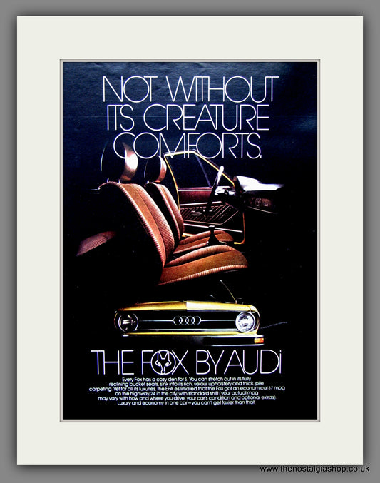 Audi Fox. Original American Advert 1976 (ref AD54586)