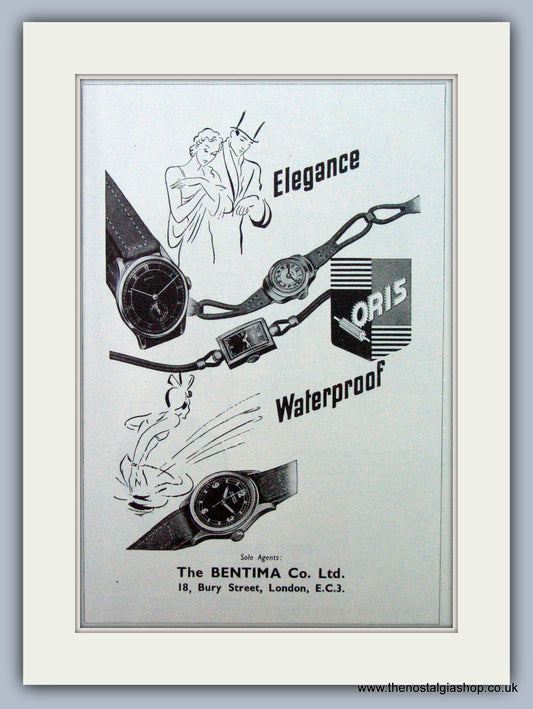 Oris Swiss Watches. Original Advert 1946.  (ref AD7377)