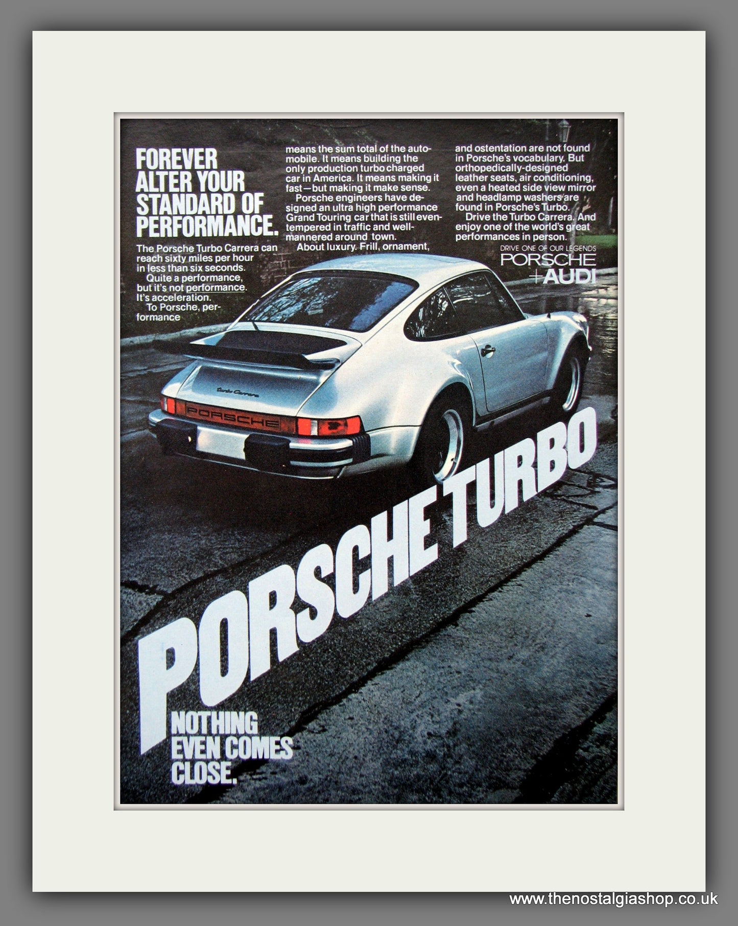 Porsche 911 Turbo Carrera. Original American Advert 1977 (ref AD54616)