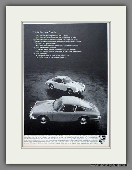Porsche 911. Original American Advert 1966 (ref AD54619)