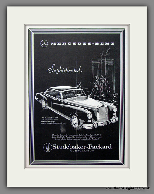 Mercedes Benz 300d. Original American Advert 1958 (ref AD54686)