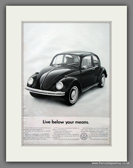 Volkswagen Beetle. Original American Advert 1968 (ref AD54692)