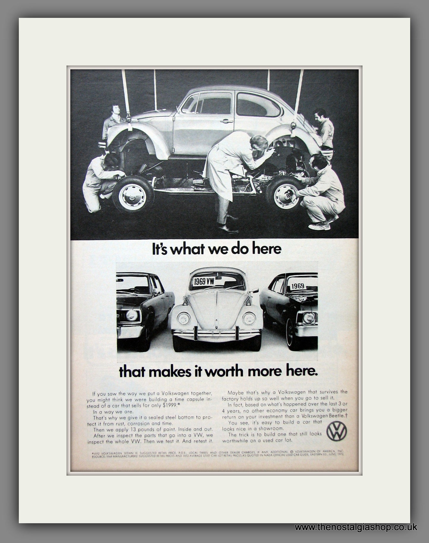 Volkswagen Beetle. Original American Advert 1972 (ref AD54693)