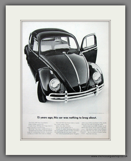 Volkswagen Beetle. Original American Advert 1962 (ref AD54696)