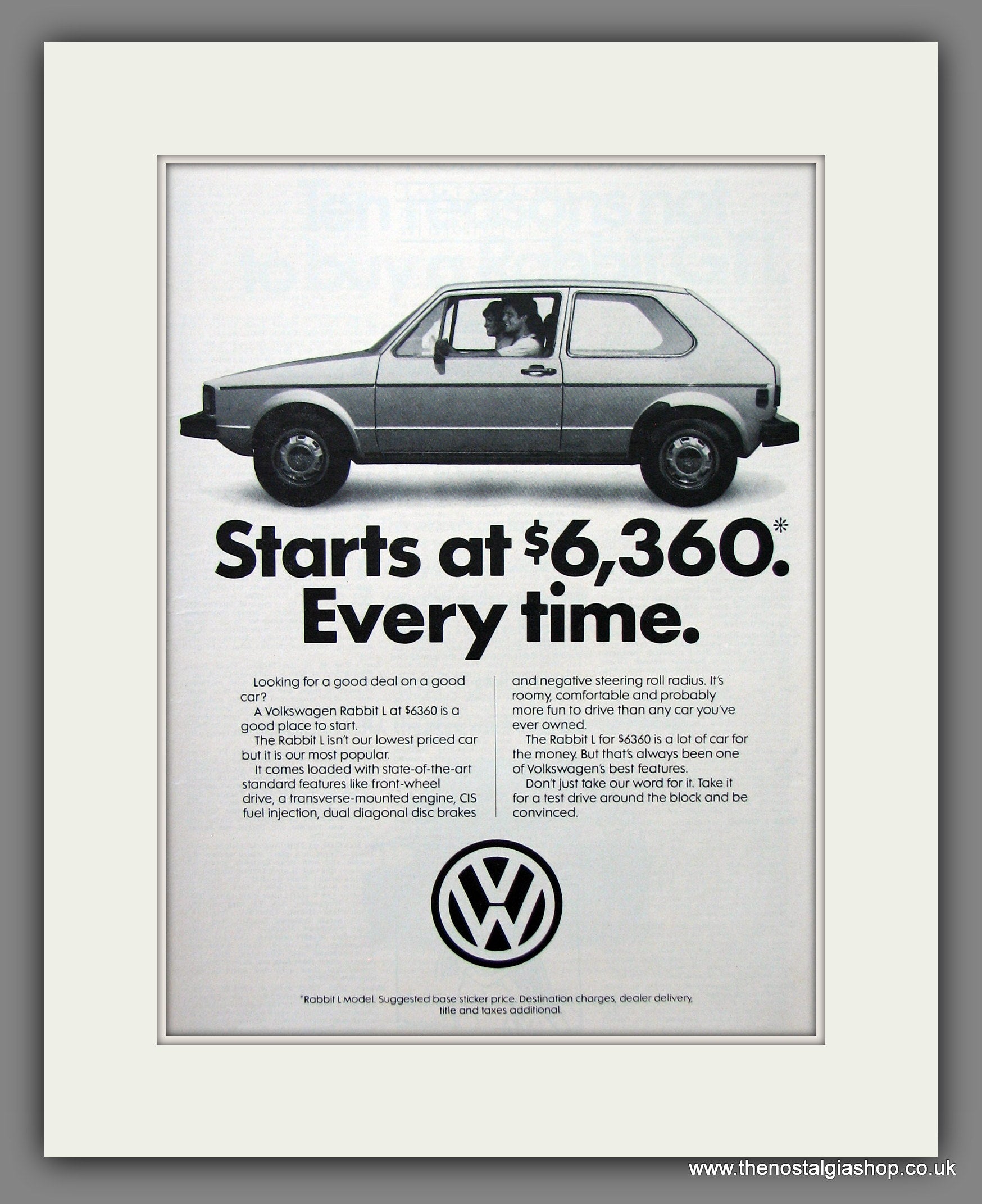 Volkswagen Rabbit L. Original American Advert 1981 (ref AD54710) – The ...