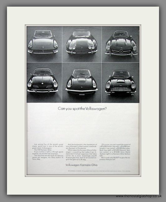 Volkswagen Karmann Ghia. Original American Advert 1971 (ref AD54718)