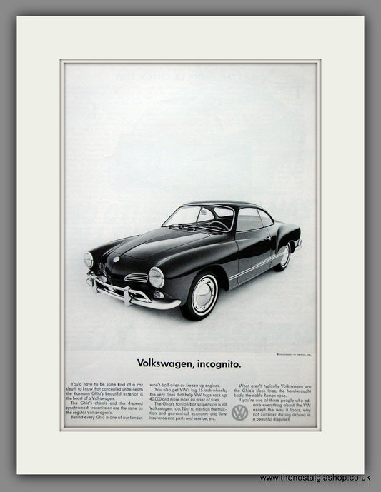 Volkswagen Karmann Ghia. Original American Advert 1965 (ref AD54722)