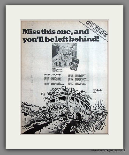 Oscar. UK Tour Dates. Original Advert 1976 (ref AD11897)