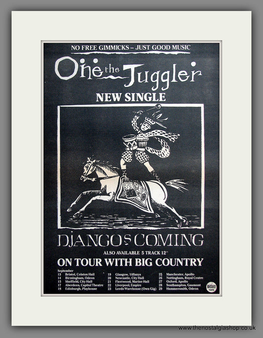 One The Juggler. Djangos Coming. Original Advert 1983 (ref AD11901)