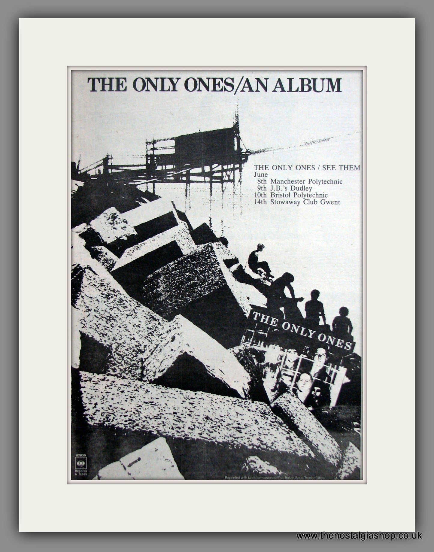 Only Ones (The) An Album and Tour. Original Advert 1978 (ref AD11908)
