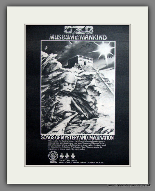 Ozo. Museum Of Mankind. Original Advert 1978 (ref AD11912)