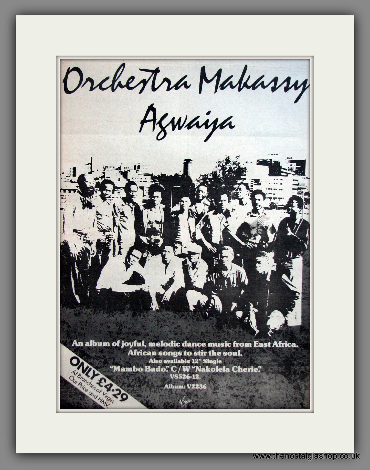 Orchestra Makassy, Aswaiya. Original Advert 1982 (ref AD11925)