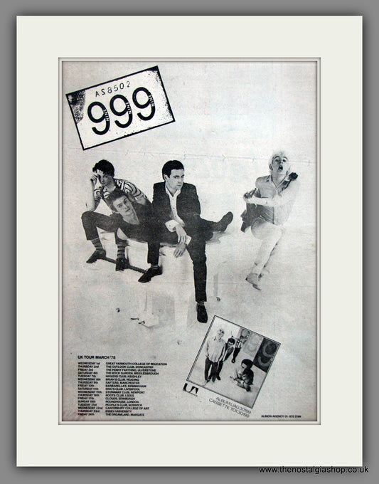 Nine Nine Nine. UK Tour. Original Advert 1978 (ref AD11934)