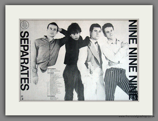 Nine Nine Nine. Separates, UK Tour. Original Advert 1978 (ref AD11937)