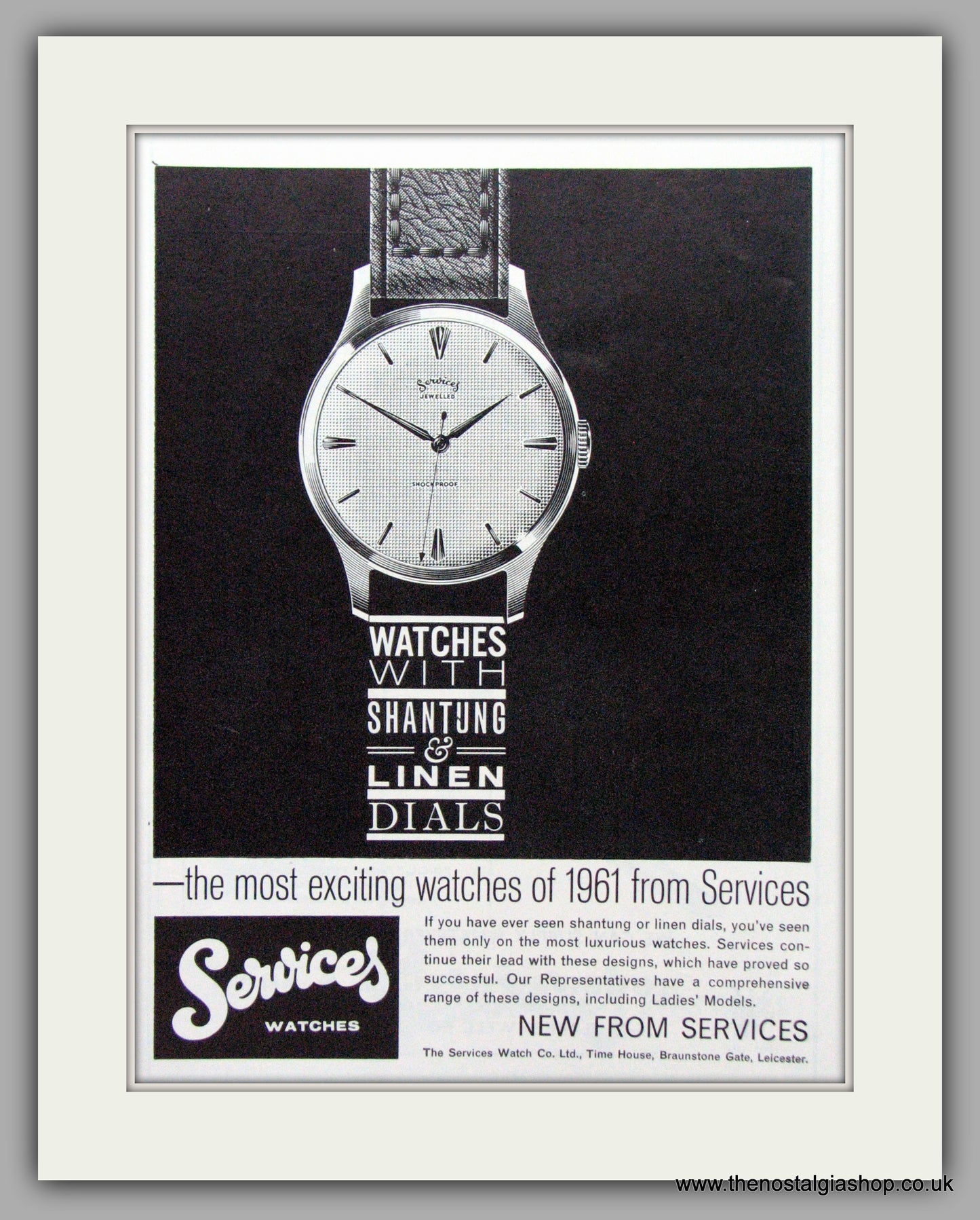 Services Watches. Original Advert 1961.  (ref AD7546)