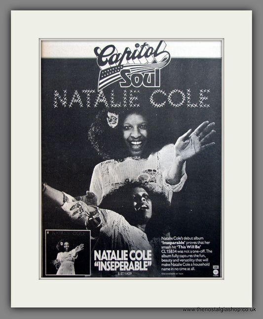 Natalie Cole. Inseperable. Original Advert 1975 (ref AD12050)