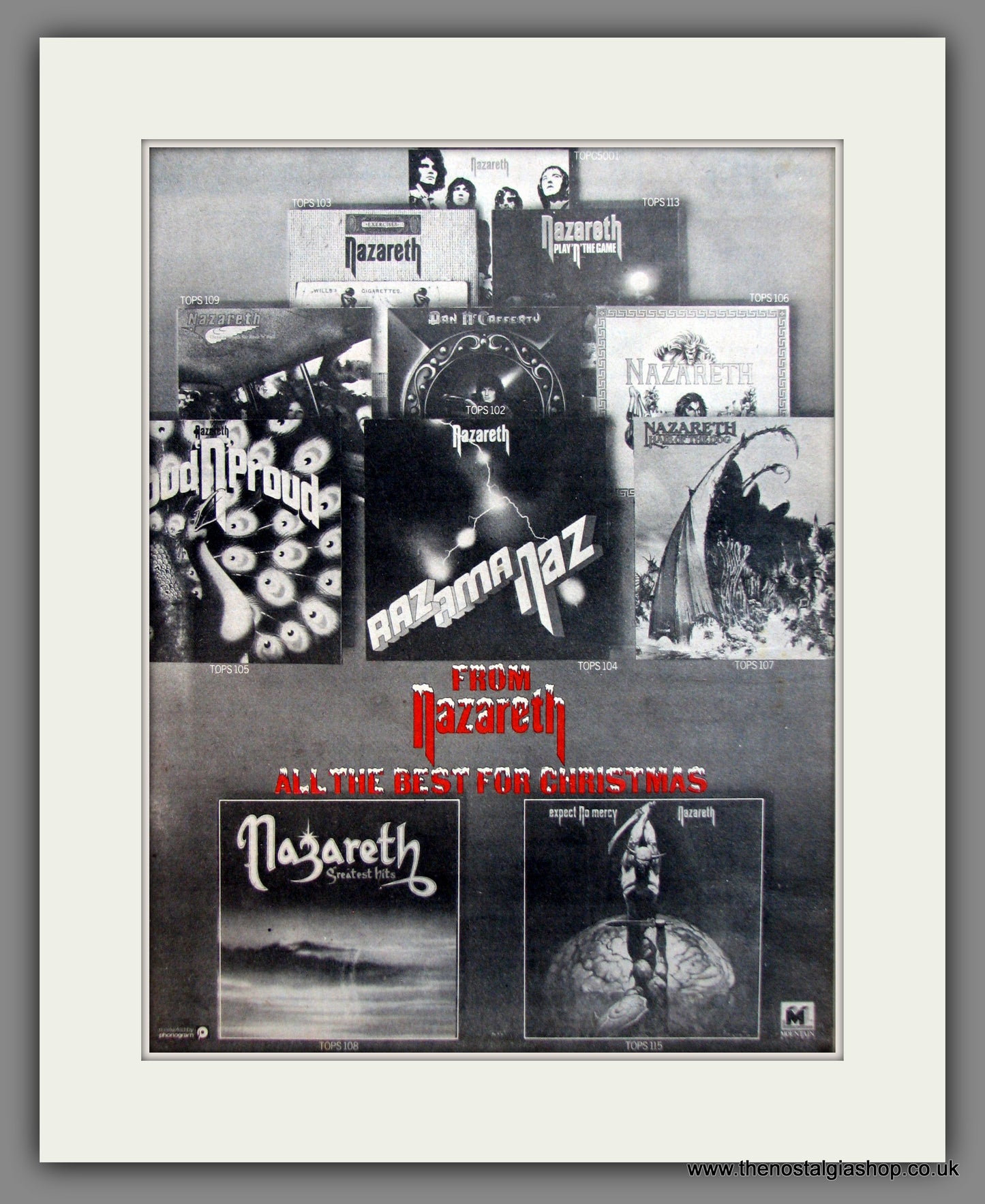 Nazareth. All The Best For Christmas. Original Advert 1977 (ref AD12090)