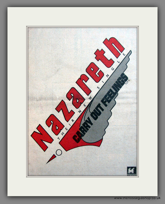 Nazareth. Carry Out Feelings. Original Advert 1976 (ref AD12091)