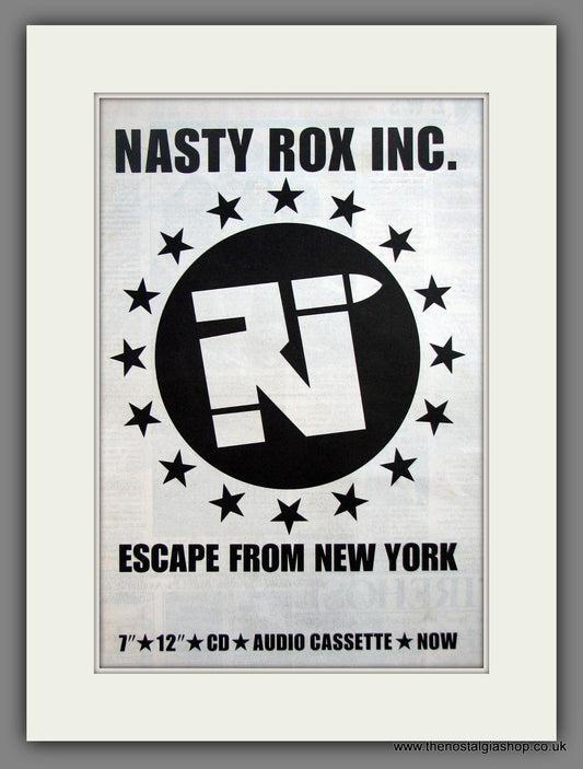 Nasty Rox Inc. Escape From New York. Original Advert 1988 (ref AD12052)