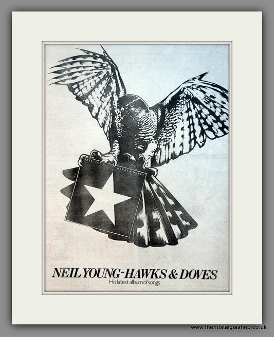 Neil Young. Hawks and Doves. Original Advert 1980 (ref AD12036)