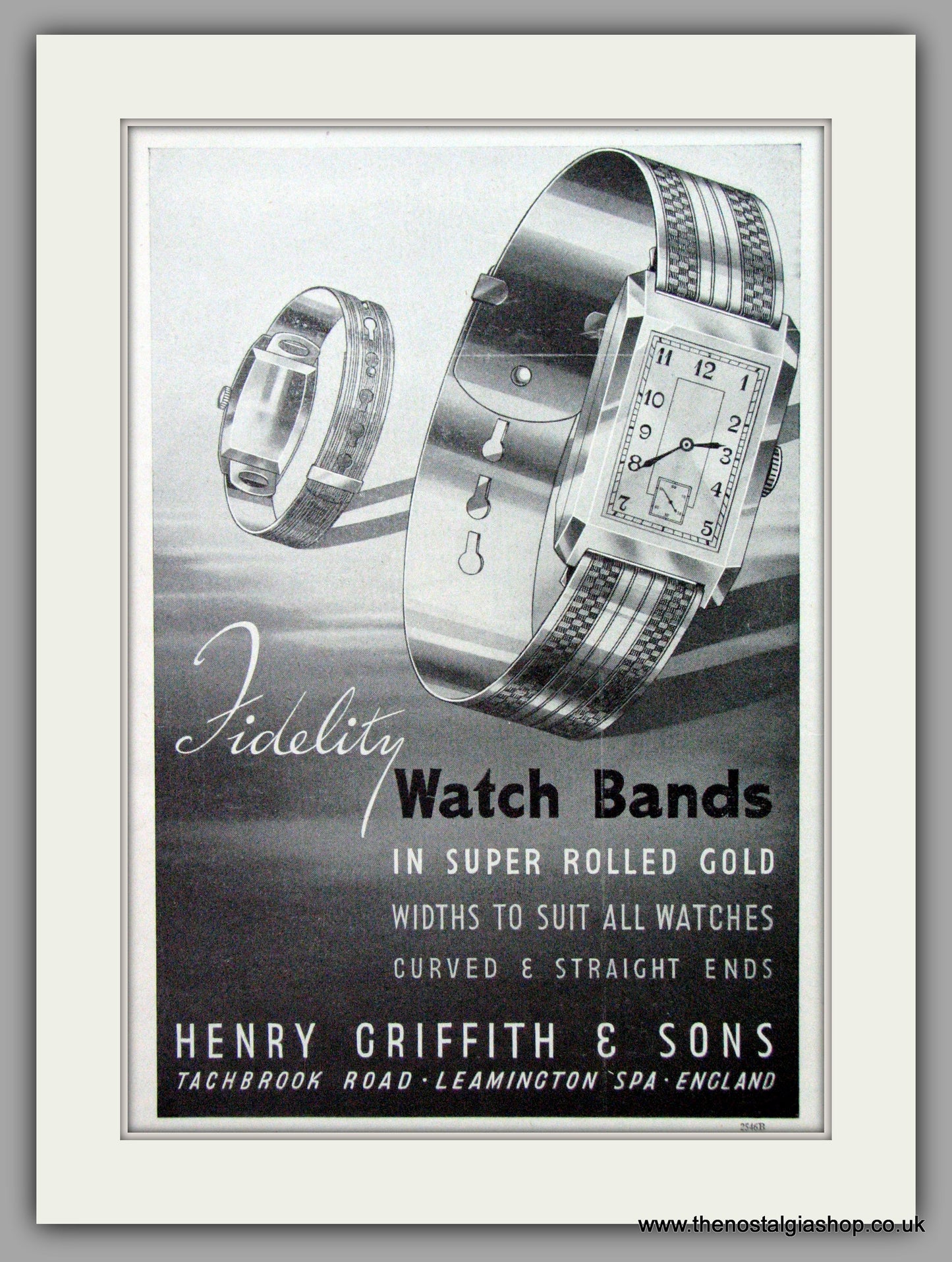Fidelity Watch Bands. Original Advert 1949.  (ref AD7626)