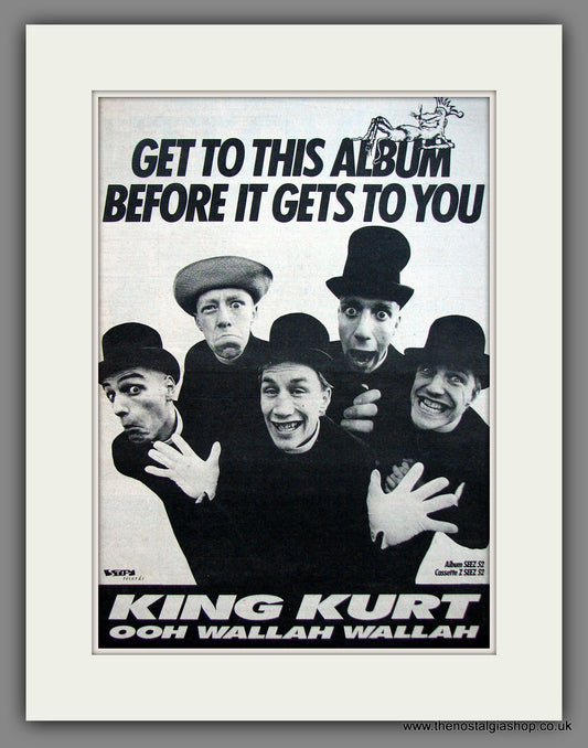 King Kurt. Ooh Wallah Wallah. Original Advert 1983 (ref AD11949)