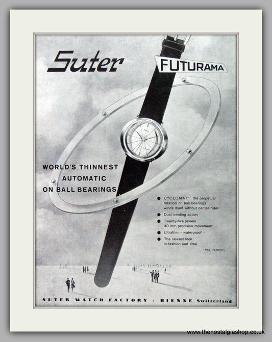 Suter Watches. Original Advert 1960.  (ref AD7635)