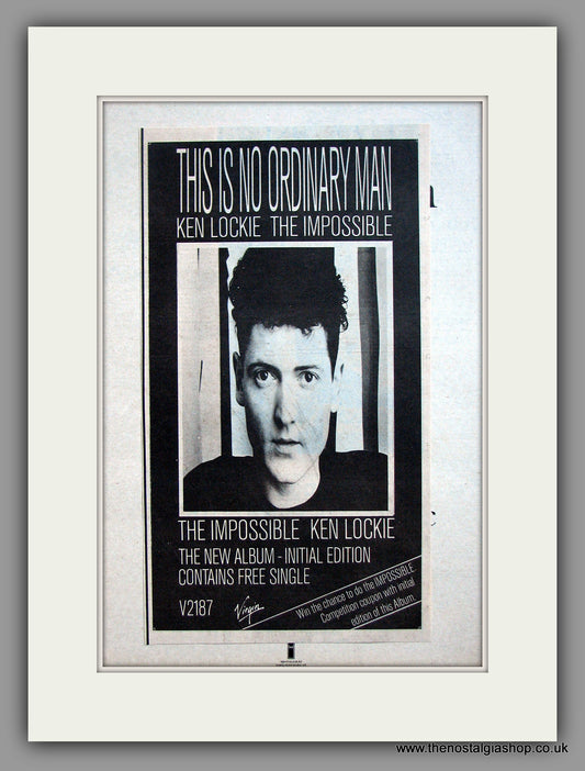 Ken Lockie. The Impossible. Original Advert 1981 (ref AD12026)