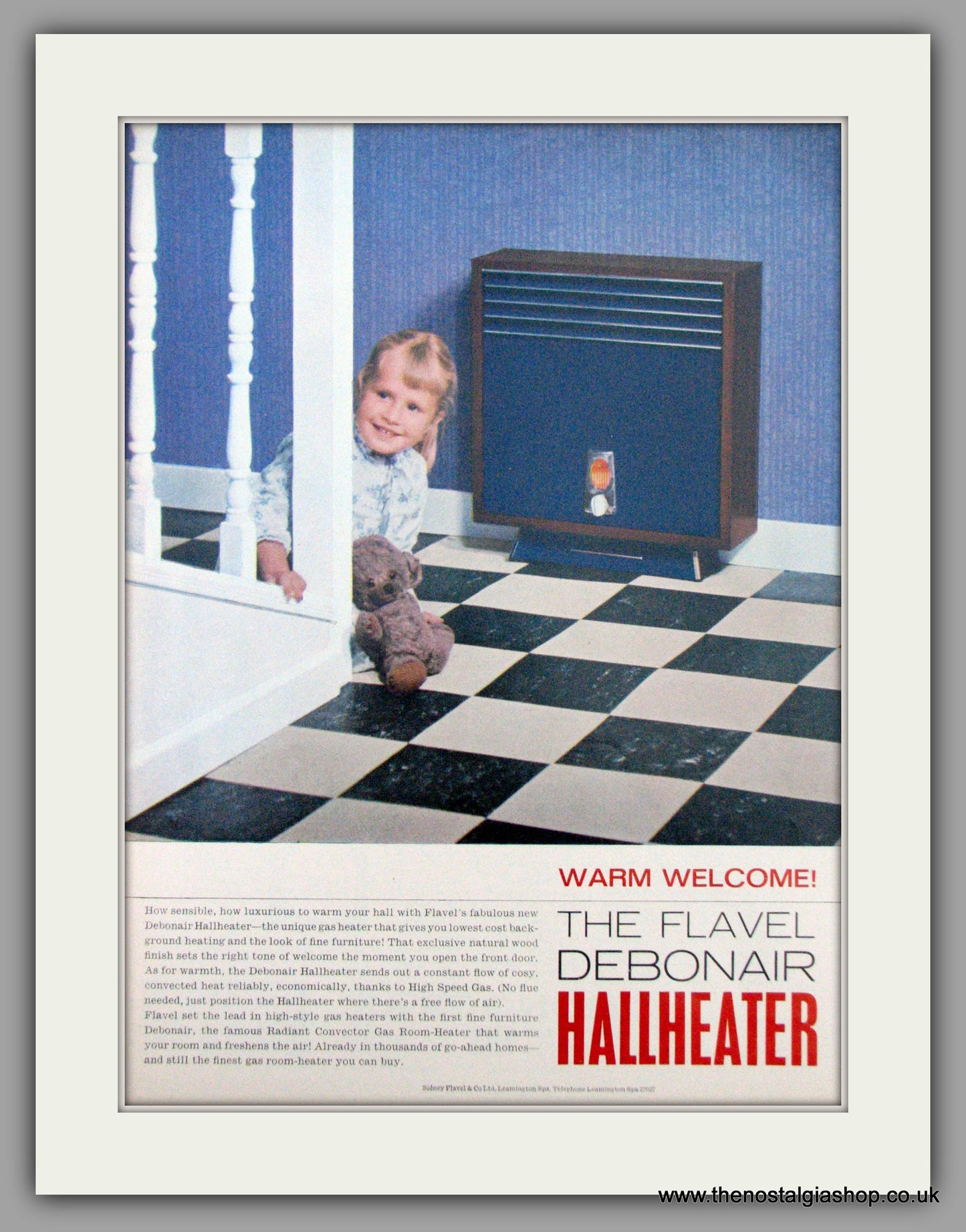 Flavel Debonair Hallheater. Original Advert 1965 (ref AD7460)