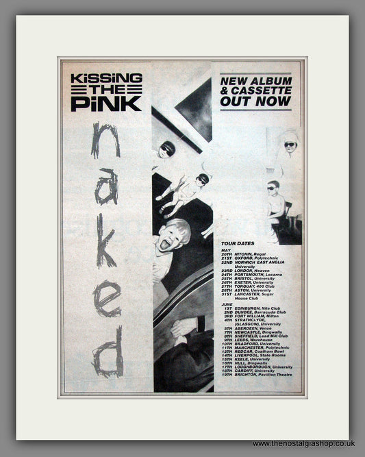 Kissing The Pink, Naked. UK Tour Original Advert 1983 (ref AD11988)