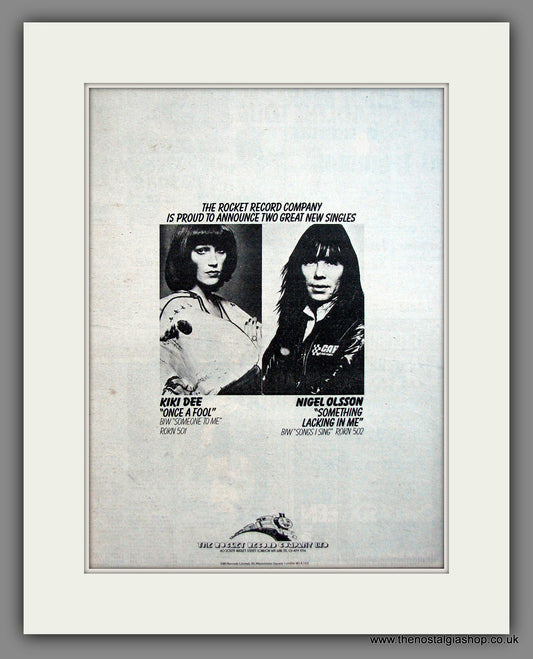 Kiki Dee. Once A Fool.  Original Advert 1975 (ref AD11992)
