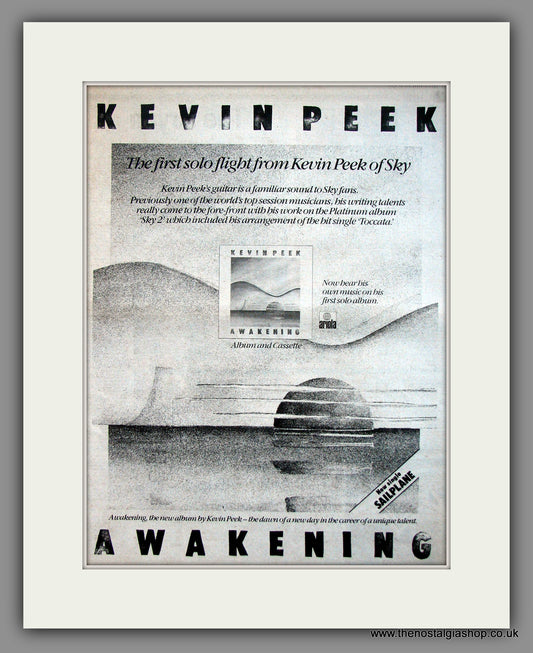 Kevin Peek. Awakening. Original Advert 1981 (ref AD12017)